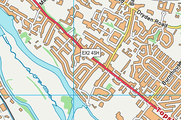 EX2 4SH map - OS VectorMap District (Ordnance Survey)
