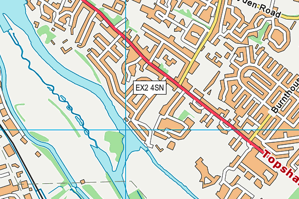 University Of Exeter (Duckes Meadow) map (ex2 4sn) - OS VectorMap District (Ordnance Survey)