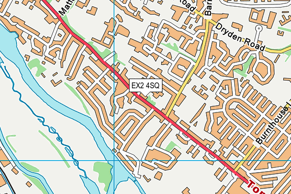 EX2 4SQ map - OS VectorMap District (Ordnance Survey)