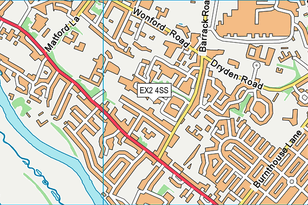 EX2 4SS map - OS VectorMap District (Ordnance Survey)