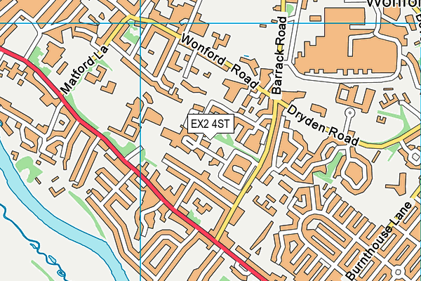 EX2 4ST map - OS VectorMap District (Ordnance Survey)