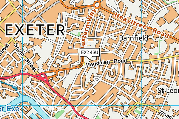 EX2 4SU map - OS VectorMap District (Ordnance Survey)