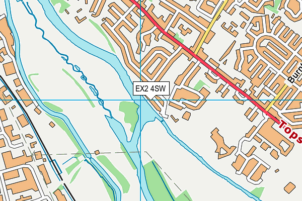 EX2 4SW map - OS VectorMap District (Ordnance Survey)