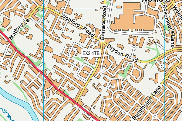 EX2 4TB map - OS VectorMap District (Ordnance Survey)