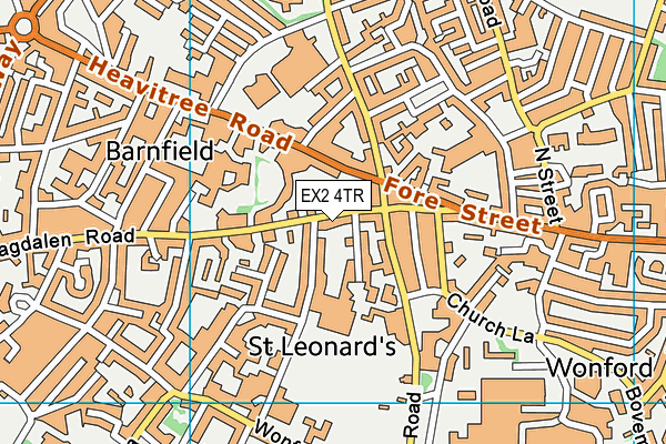 EX2 4TR map - OS VectorMap District (Ordnance Survey)