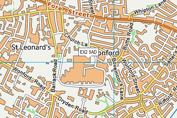 EX2 5AD map - OS VectorMap District (Ordnance Survey)