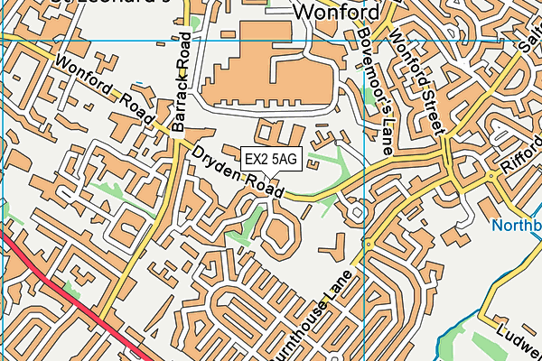 EX2 5AG map - OS VectorMap District (Ordnance Survey)