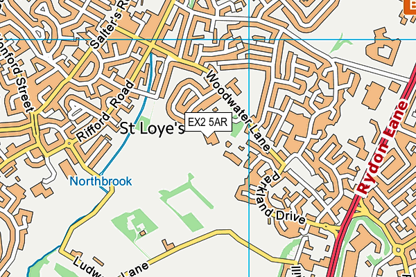 EX2 5AR map - OS VectorMap District (Ordnance Survey)