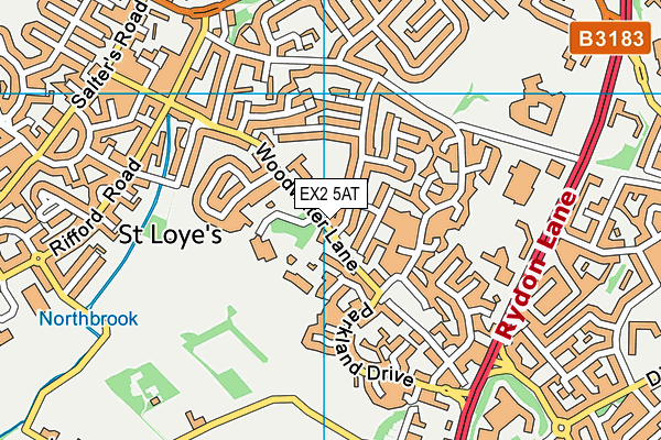 EX2 5AT map - OS VectorMap District (Ordnance Survey)