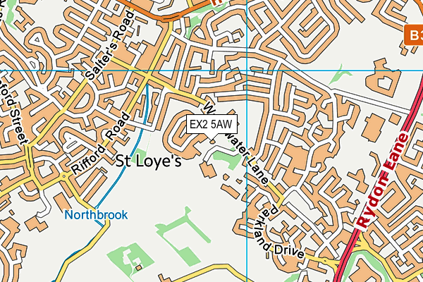 EX2 5AW map - OS VectorMap District (Ordnance Survey)