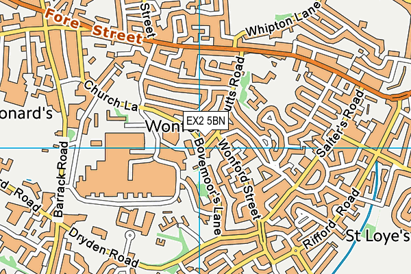 EX2 5BN map - OS VectorMap District (Ordnance Survey)