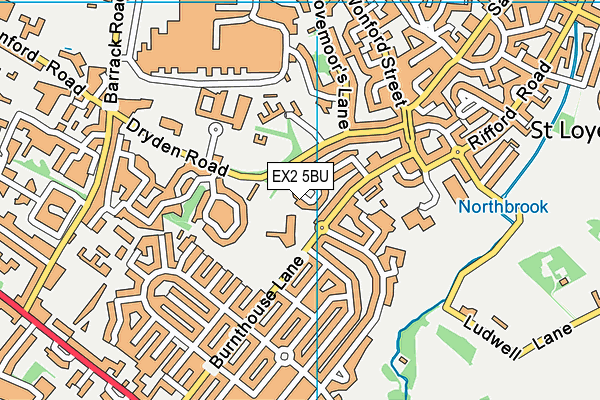 EX2 5BU map - OS VectorMap District (Ordnance Survey)