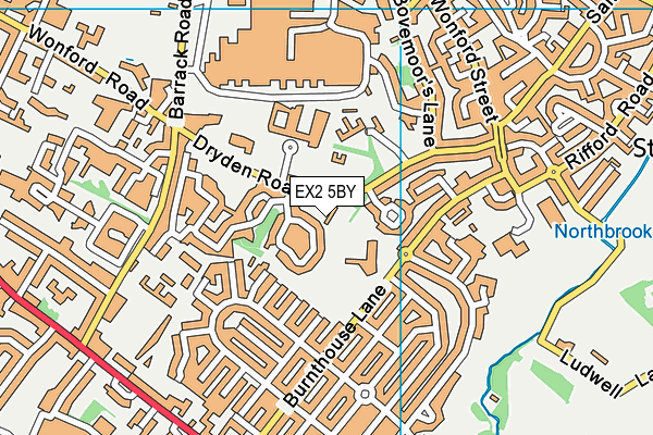 EX2 5BY map - OS VectorMap District (Ordnance Survey)