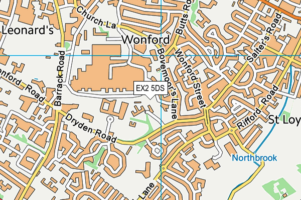 EX2 5DS map - OS VectorMap District (Ordnance Survey)