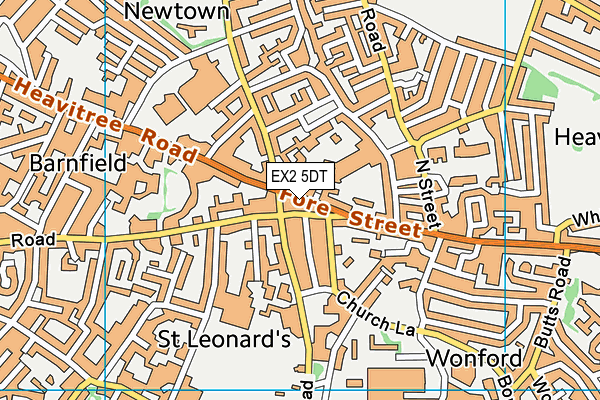 EX2 5DT map - OS VectorMap District (Ordnance Survey)