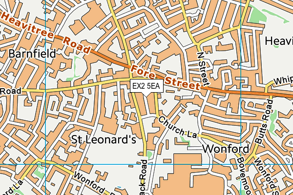 EX2 5EA map - OS VectorMap District (Ordnance Survey)