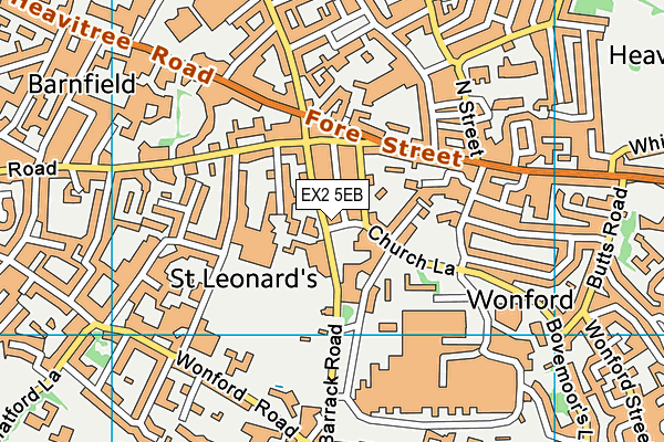 EX2 5EB map - OS VectorMap District (Ordnance Survey)