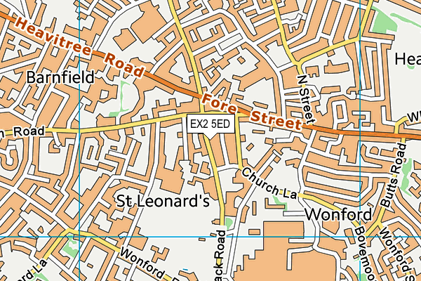 EX2 5ED map - OS VectorMap District (Ordnance Survey)