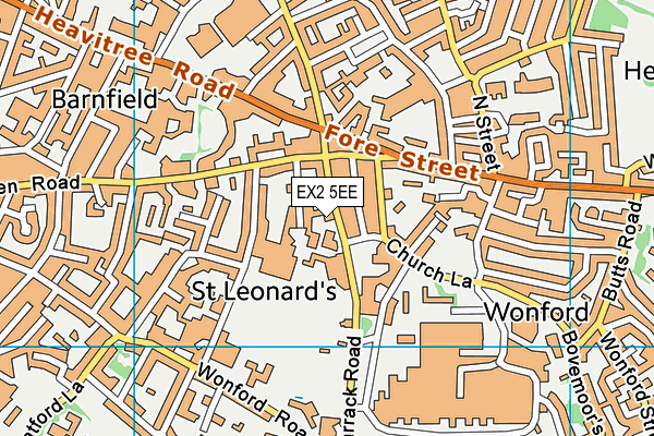 EX2 5EE map - OS VectorMap District (Ordnance Survey)