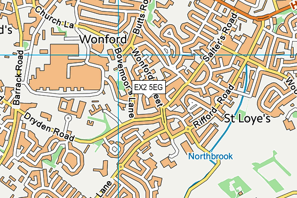 EX2 5EG map - OS VectorMap District (Ordnance Survey)