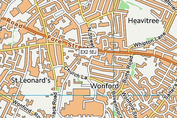 EX2 5EJ map - OS VectorMap District (Ordnance Survey)