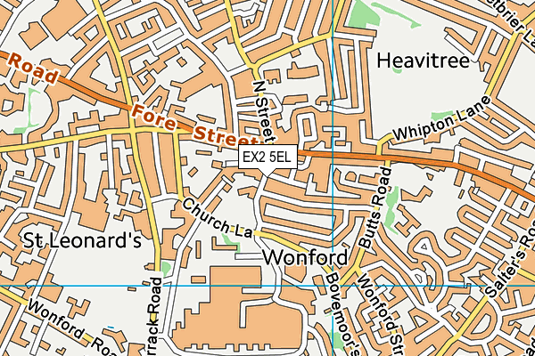 EX2 5EL map - OS VectorMap District (Ordnance Survey)