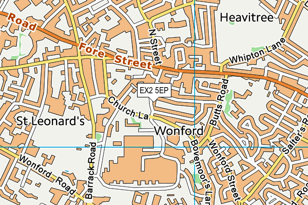 EX2 5EP map - OS VectorMap District (Ordnance Survey)
