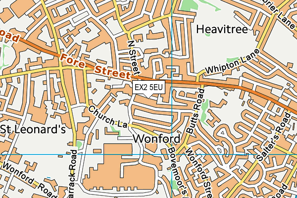 EX2 5EU map - OS VectorMap District (Ordnance Survey)