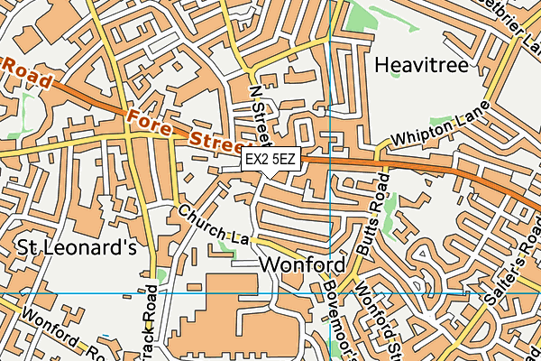 EX2 5EZ map - OS VectorMap District (Ordnance Survey)