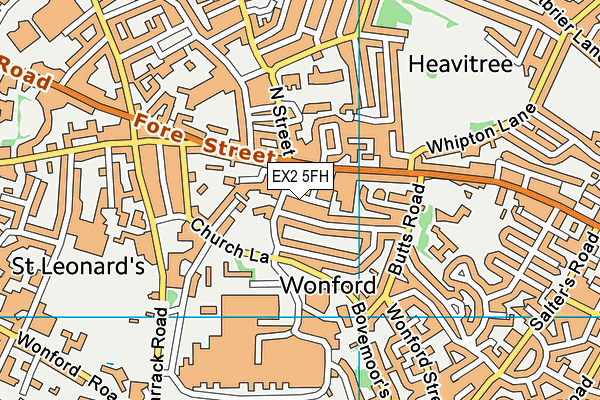 EX2 5FH map - OS VectorMap District (Ordnance Survey)