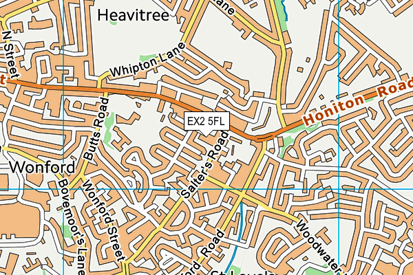 EX2 5FL map - OS VectorMap District (Ordnance Survey)