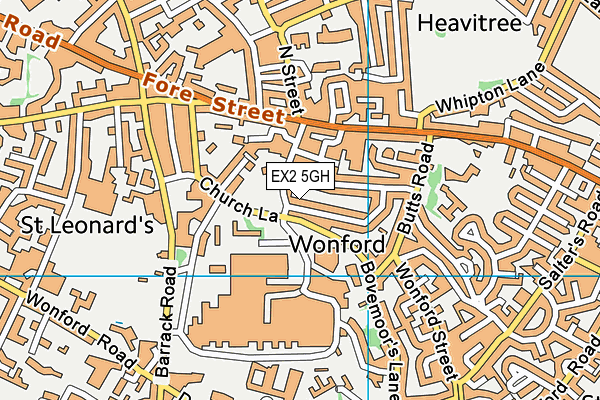 EX2 5GH map - OS VectorMap District (Ordnance Survey)
