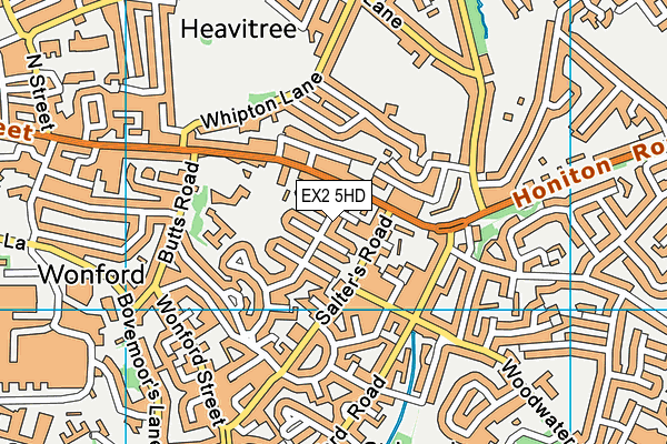 EX2 5HD map - OS VectorMap District (Ordnance Survey)