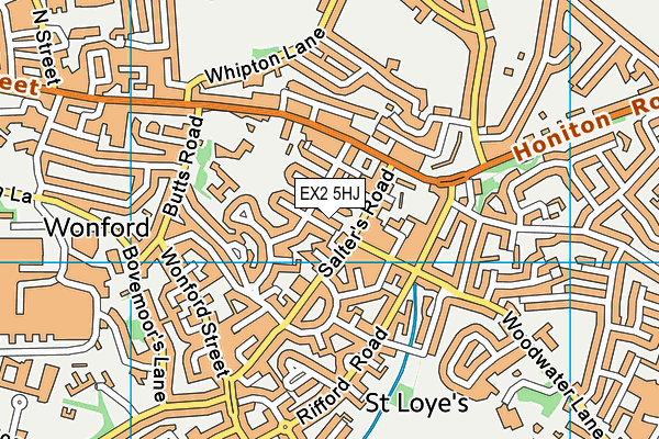 EX2 5HJ map - OS VectorMap District (Ordnance Survey)