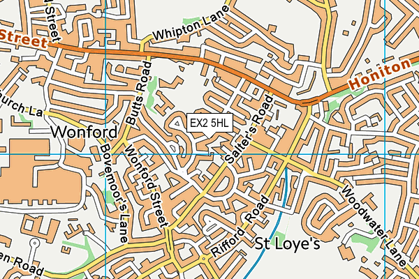 EX2 5HL map - OS VectorMap District (Ordnance Survey)