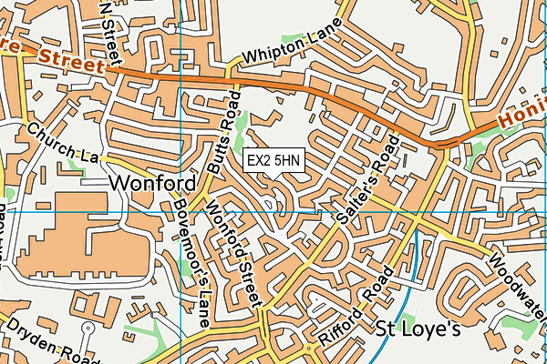 EX2 5HN map - OS VectorMap District (Ordnance Survey)