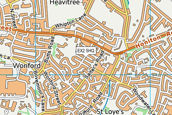 EX2 5HQ map - OS VectorMap District (Ordnance Survey)