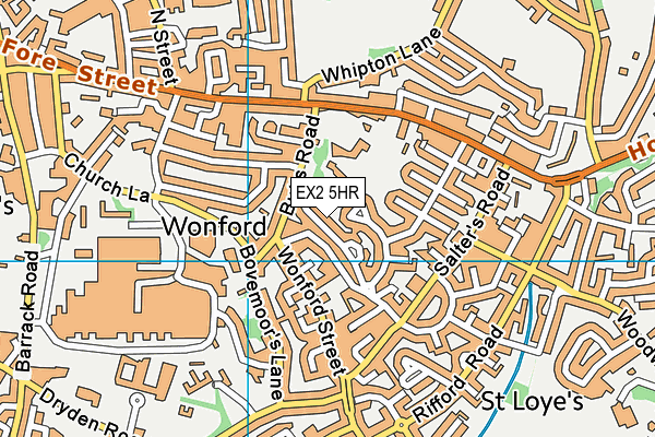 EX2 5HR map - OS VectorMap District (Ordnance Survey)