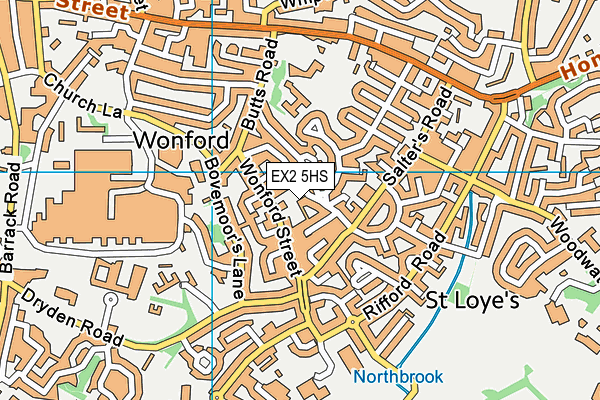 EX2 5HS map - OS VectorMap District (Ordnance Survey)