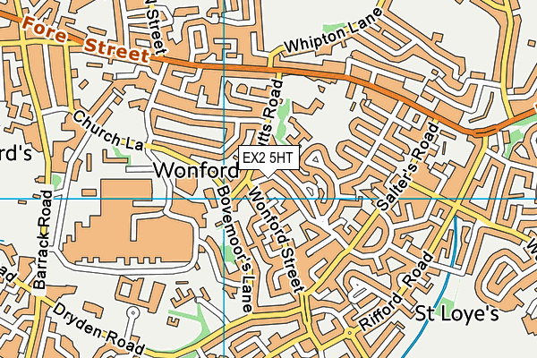 EX2 5HT map - OS VectorMap District (Ordnance Survey)