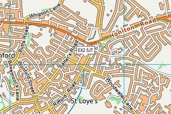 EX2 5JT map - OS VectorMap District (Ordnance Survey)