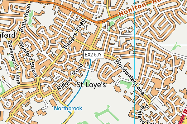 EX2 5JY map - OS VectorMap District (Ordnance Survey)