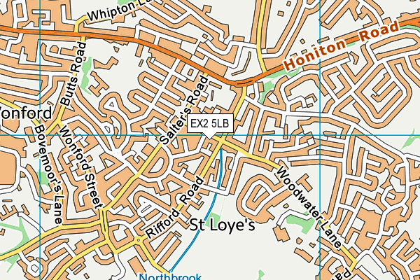 EX2 5LB map - OS VectorMap District (Ordnance Survey)