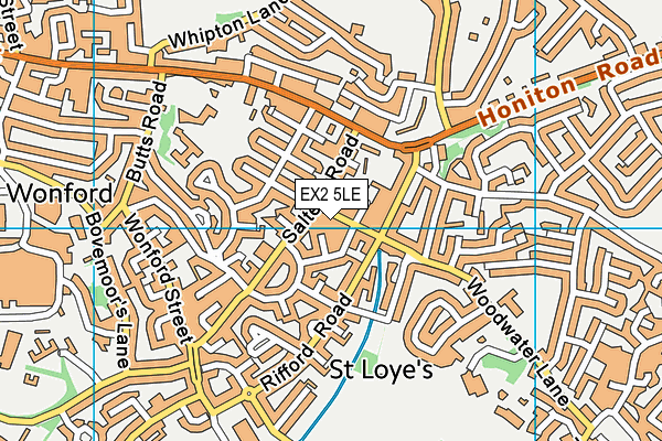 EX2 5LE map - OS VectorMap District (Ordnance Survey)
