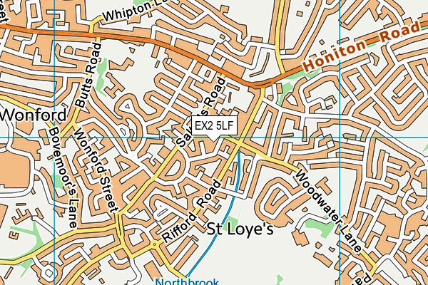 EX2 5LF map - OS VectorMap District (Ordnance Survey)