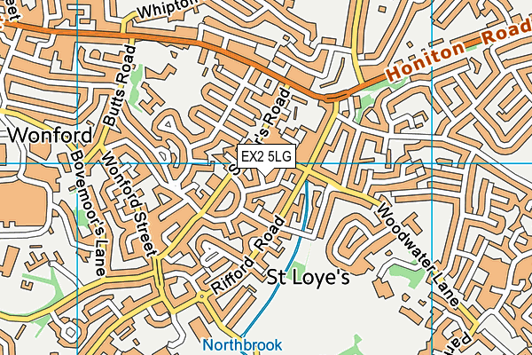 EX2 5LG map - OS VectorMap District (Ordnance Survey)