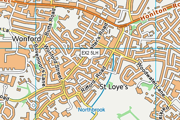 EX2 5LH map - OS VectorMap District (Ordnance Survey)