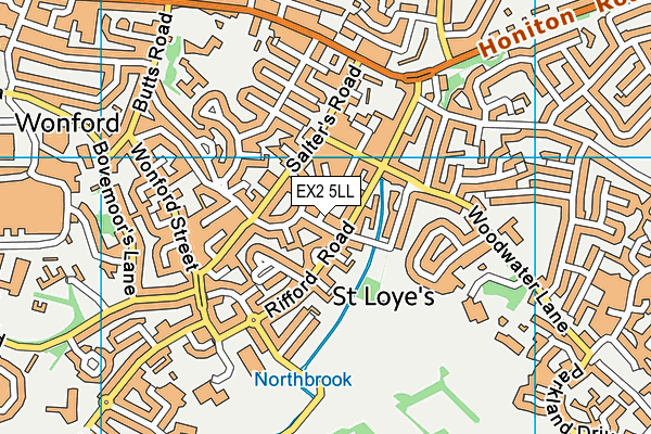 EX2 5LL map - OS VectorMap District (Ordnance Survey)