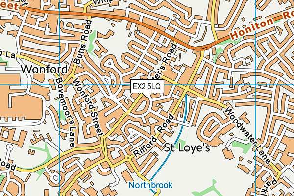 EX2 5LQ map - OS VectorMap District (Ordnance Survey)