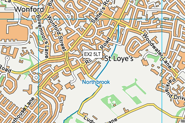 EX2 5LT map - OS VectorMap District (Ordnance Survey)